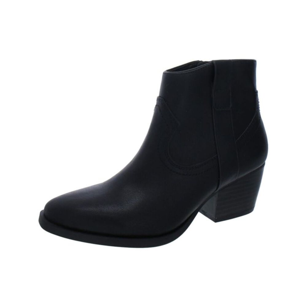 STYLE & COMPANY Womens Black Perriee Almond Toe Block Heel Western Boot 5 M